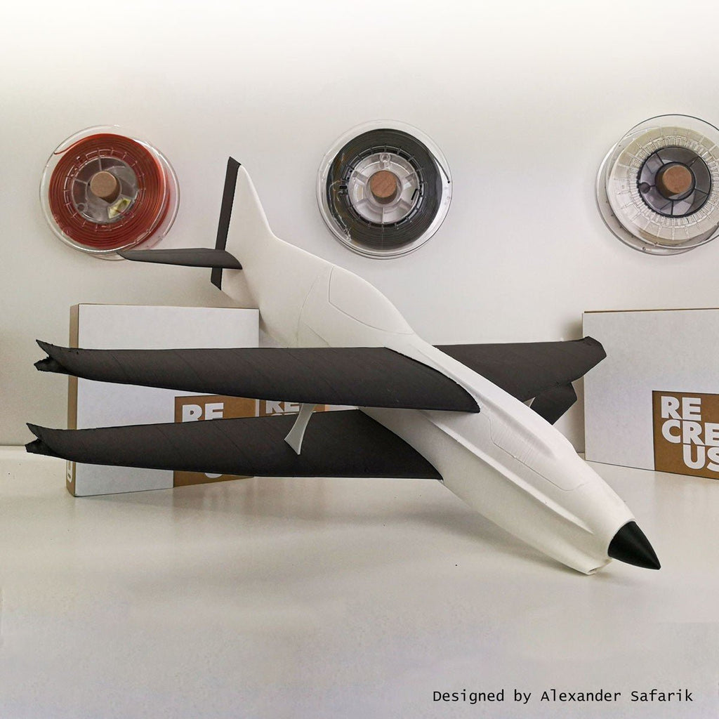 PLA-LW 1.75 MM-3 KG-Black- Recreus